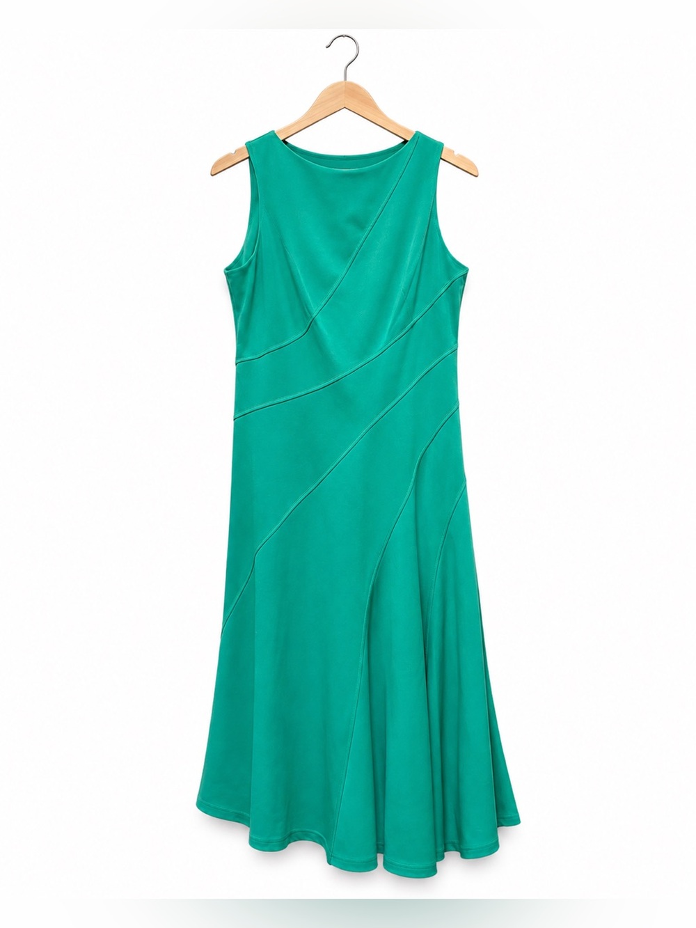 NWT Maison Tara Emerald Green Fit & Flare Midi Dress Size 8 $94 Wedding Guest
